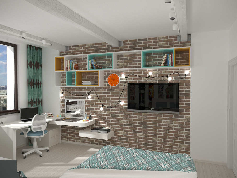 Квартира в стиле домашний лофт для семьи. Коммунарка, Московская обл.