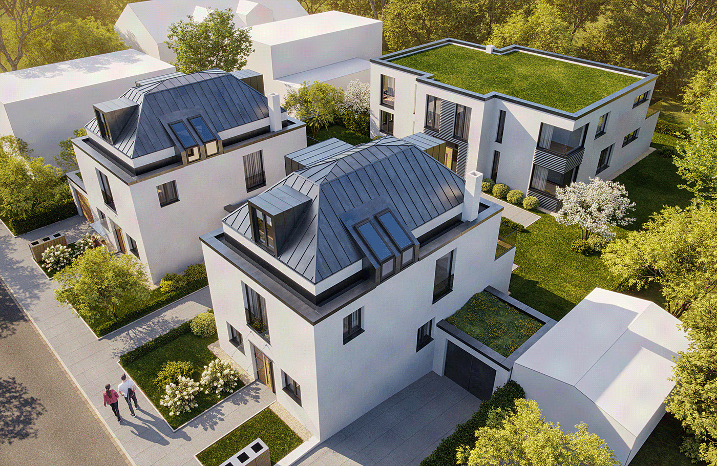 Drei Stadtvillen in München
