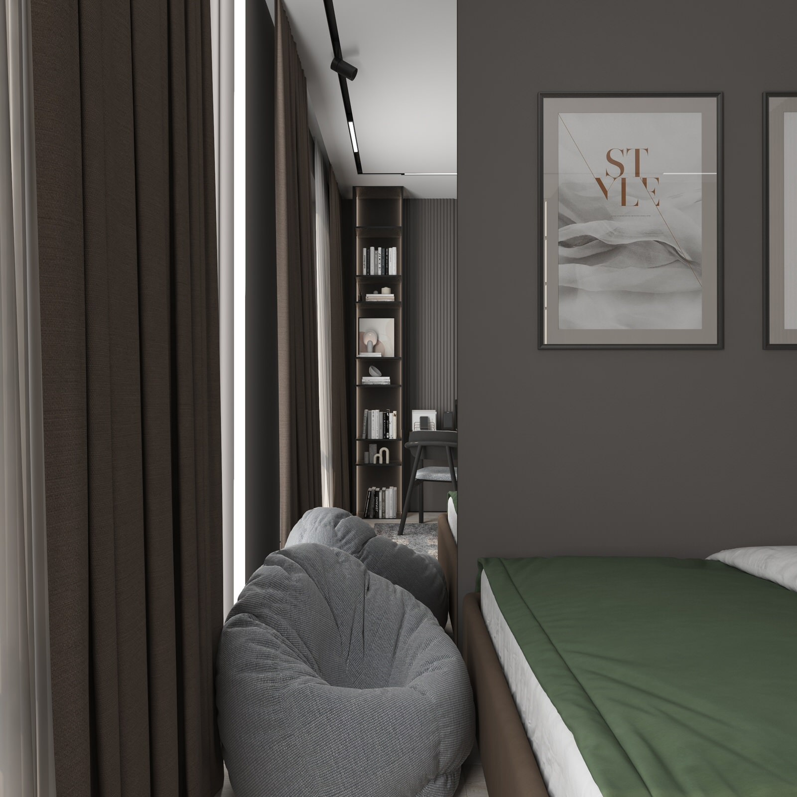 Пространство для семьи с двумя детьми. Москва, ЖК Западный порт