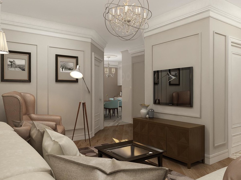 Квартира с белой спальней