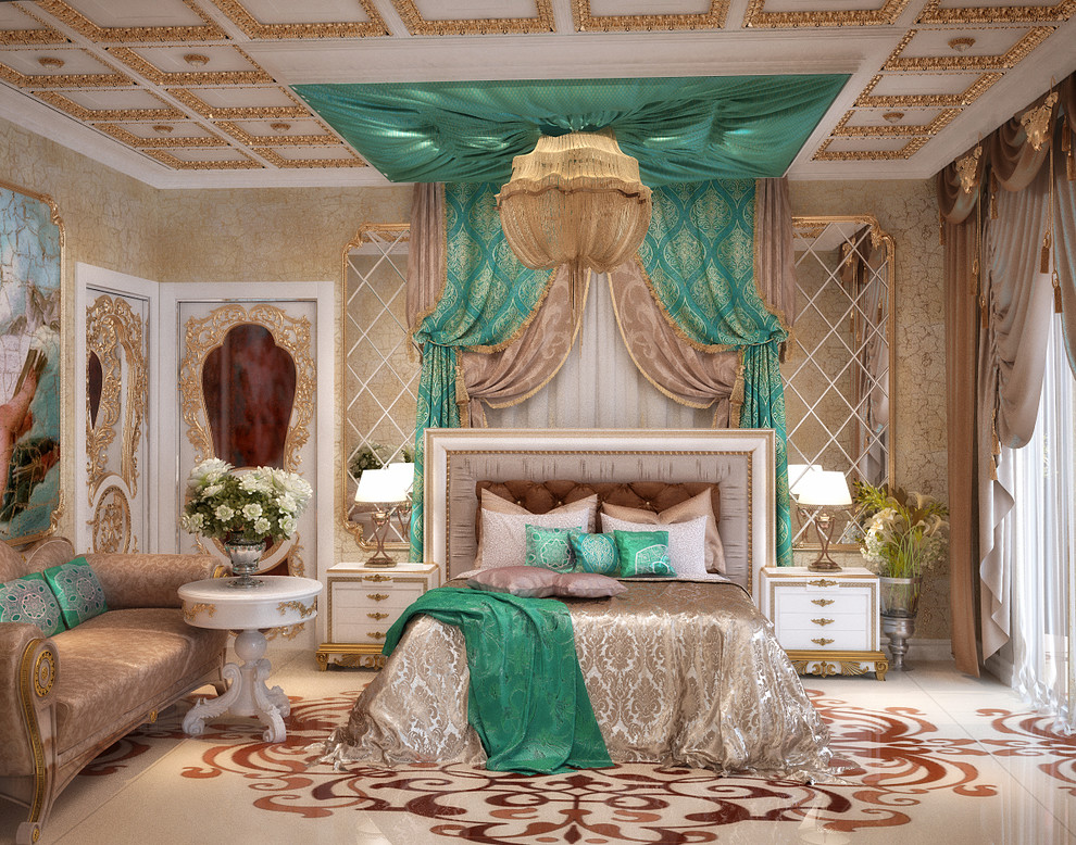 Luxury bedroom interior - 3D vizualisation