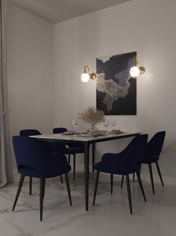 Кухня и гостиная в трешке