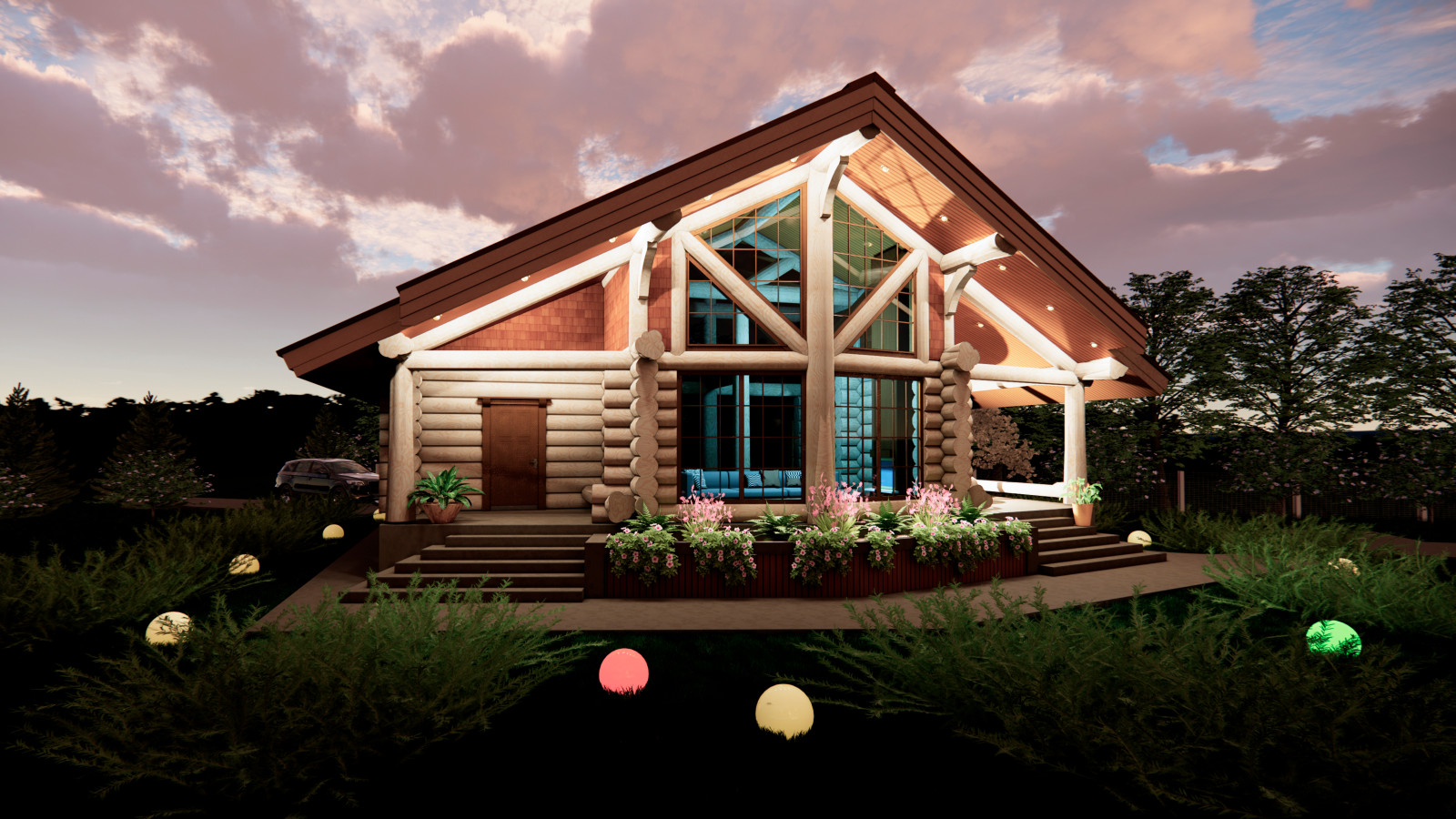 Обложка проекта: Жилой дом 124 кв.м из бревна ручной рубки