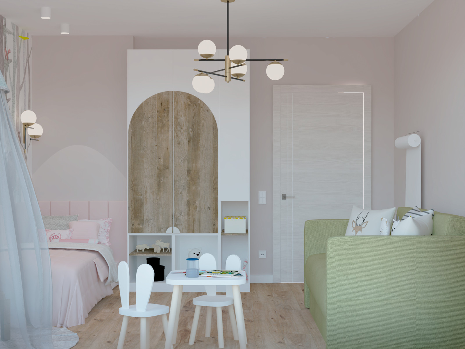 Варианты визуализации детской для девочки