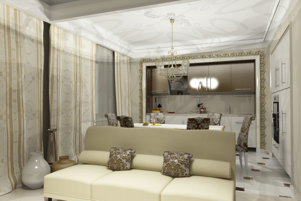 гостиная в стиле Фьюжн