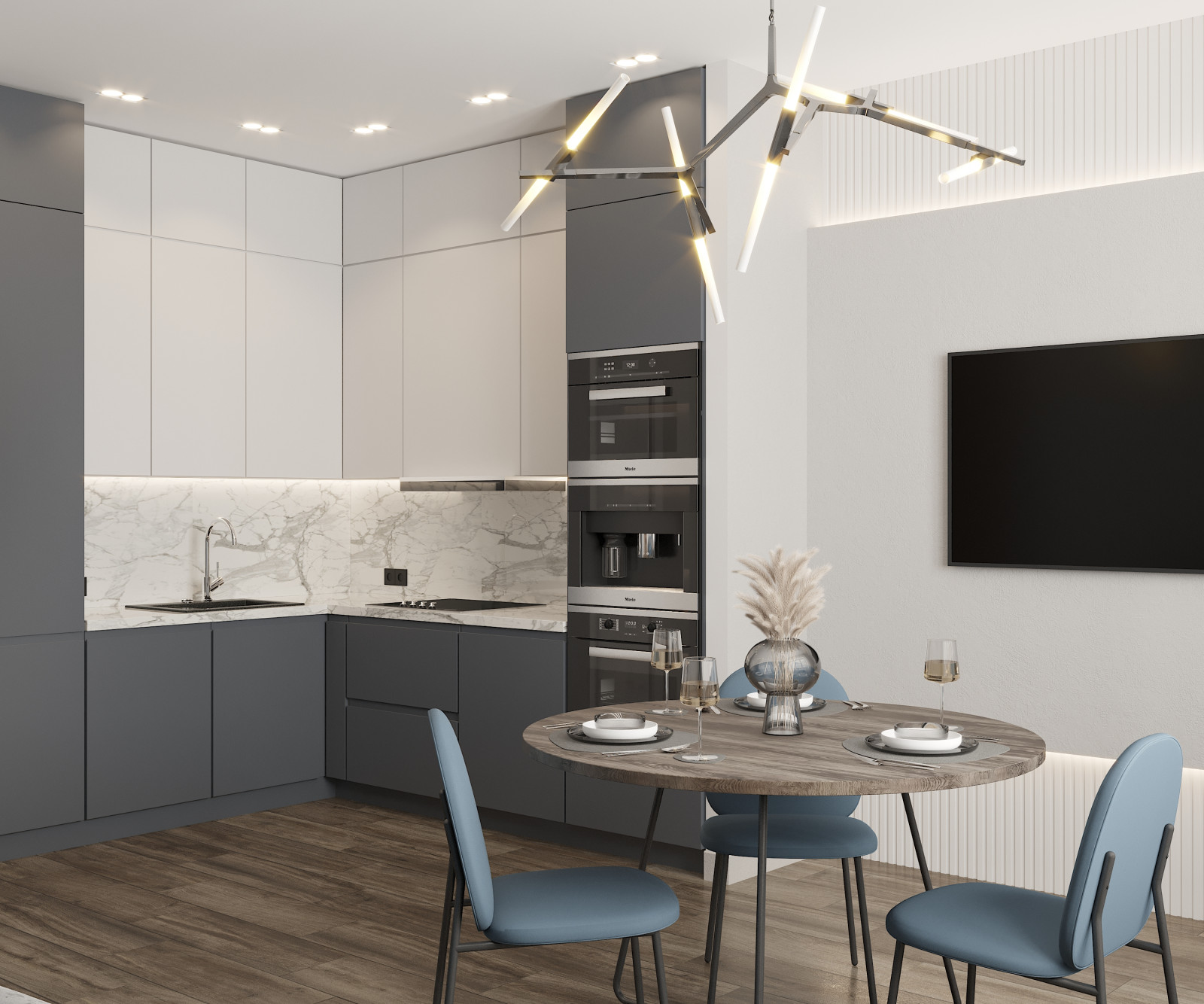 Обложка проекта: Кухня-гостиная 25 кв.м в г. Белгород