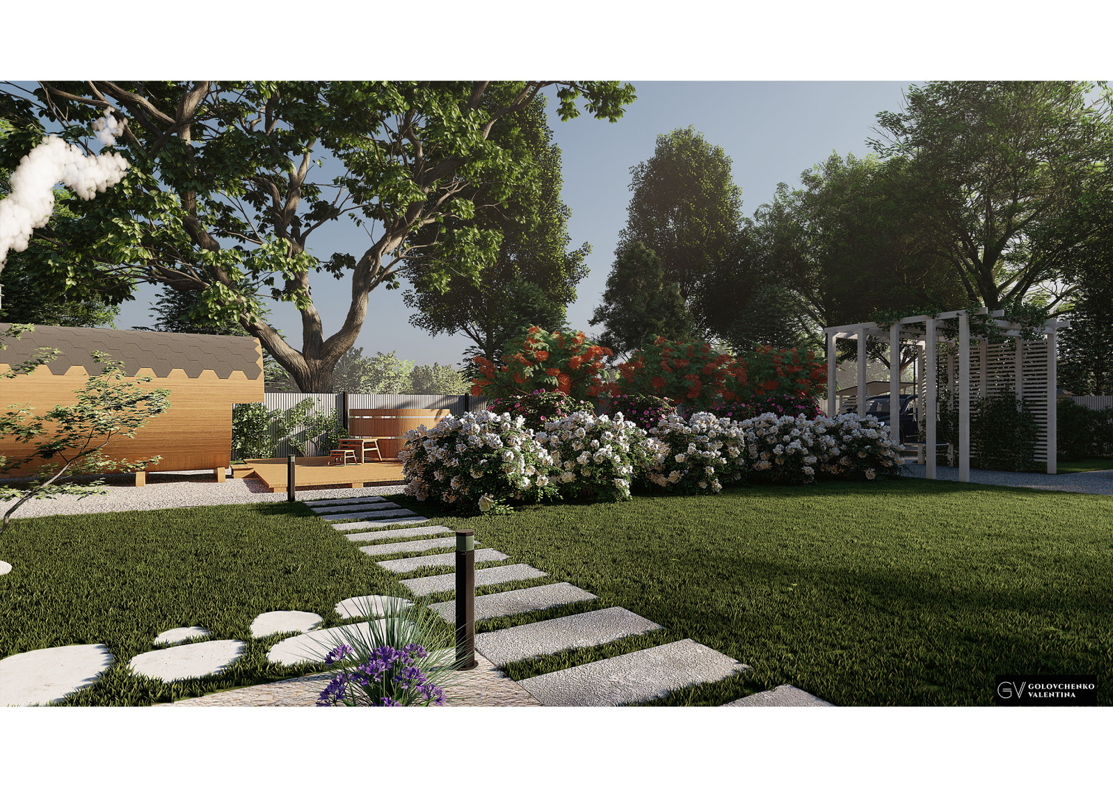 Концептуальный проект ландшафта частного дома