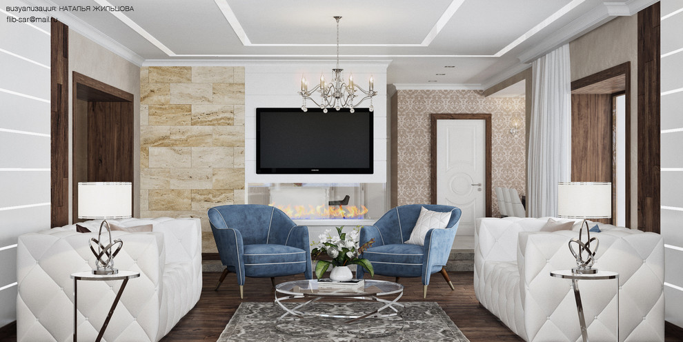 Визуализация интерьера частного дома общей площадью 336 кв.м.