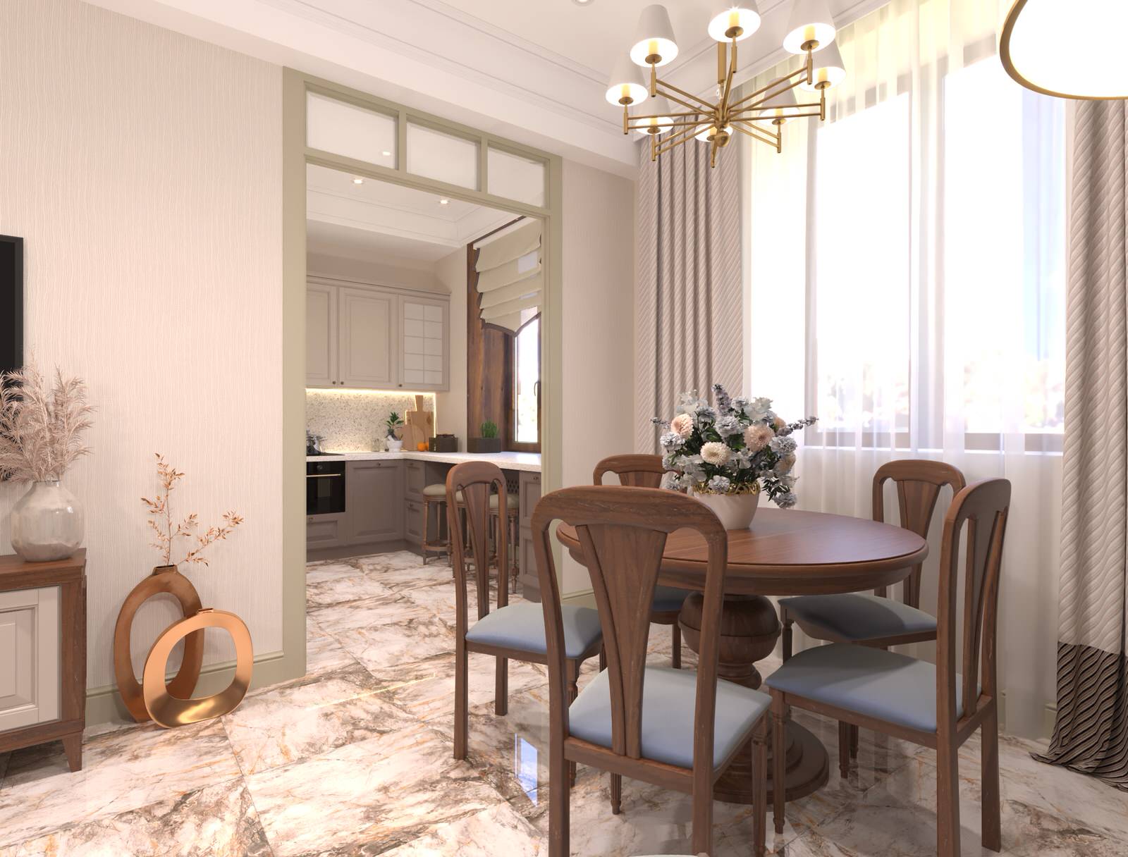 Дизайн-проект интерьера трехкомнатной квартиры .Новосибирск.