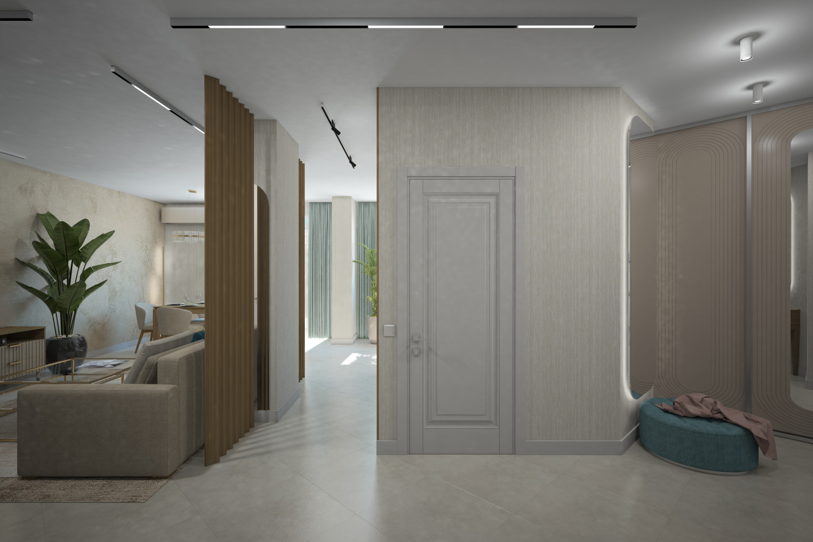 Обложка проекта: Квартира для молодоженов.Зал.