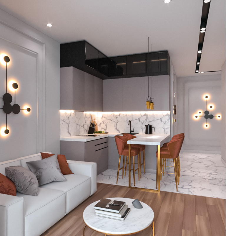 Проект 1 комнатной квартиры 45 кв.м.