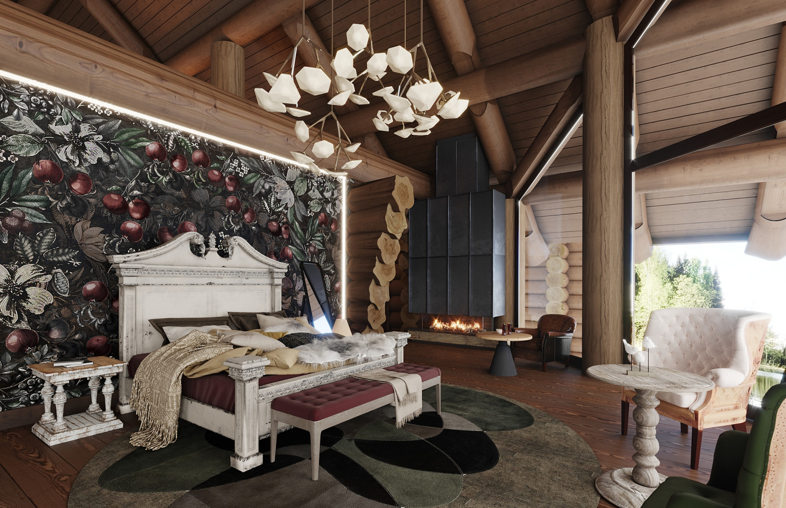 ЭСКИЗ-ПРОЕКТ ИНТЕРЬЕРА ДЕРЕВЯННОГО ДОМА