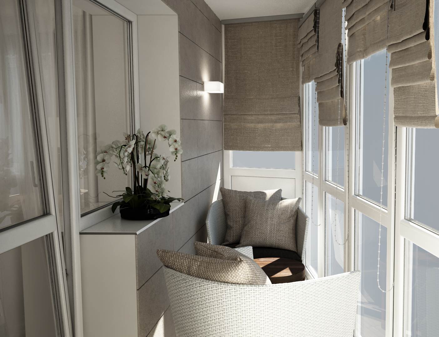 Квартира в спокойных тонах.