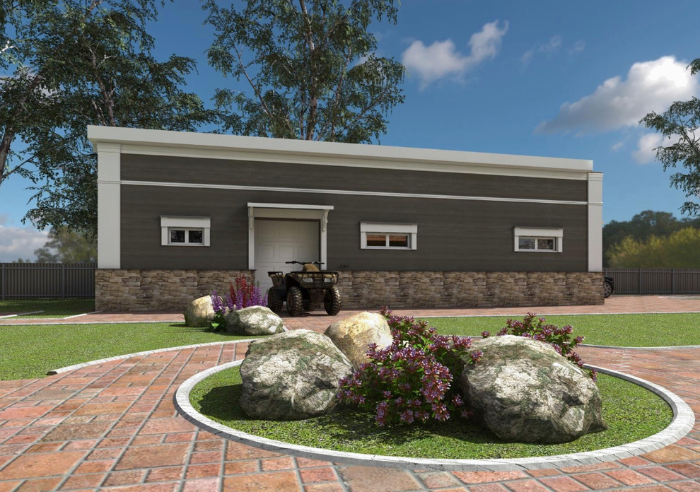 Проект гаража загородного дома.