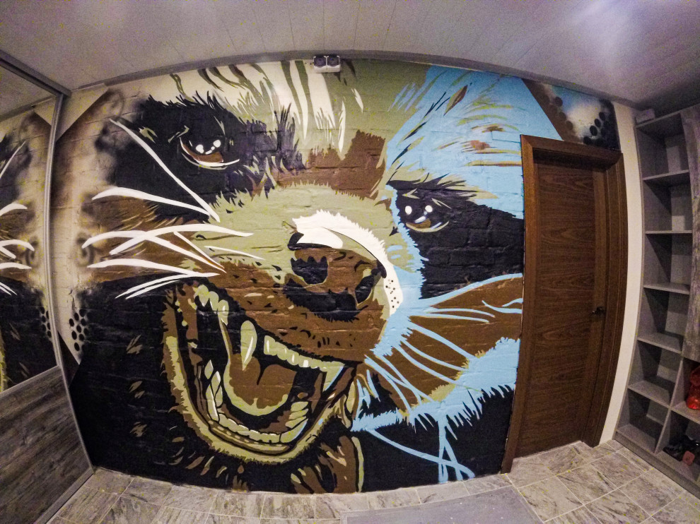 Граффити оформление в частном доме