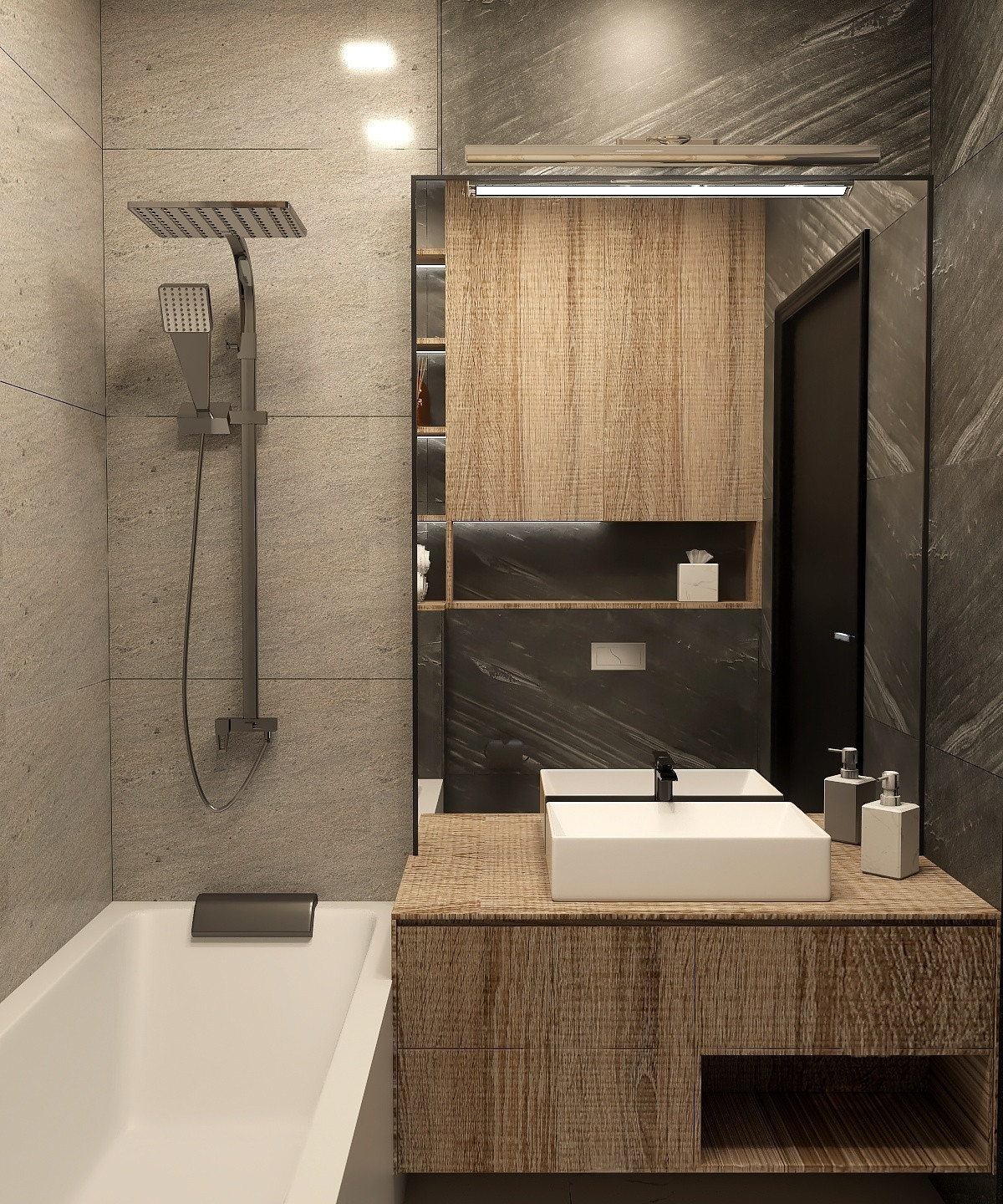 Трешка в стиле лофт для холостяка