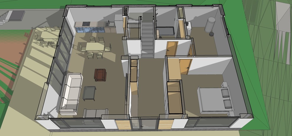 Проект дома с односкатной кровлей