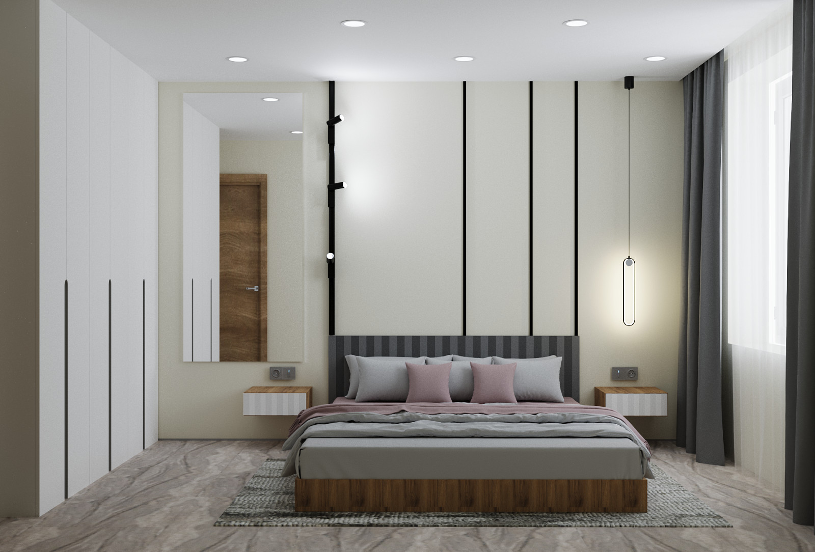 учебный проект. 1-й этаж частного дома для проживания 2 человек и собаки.