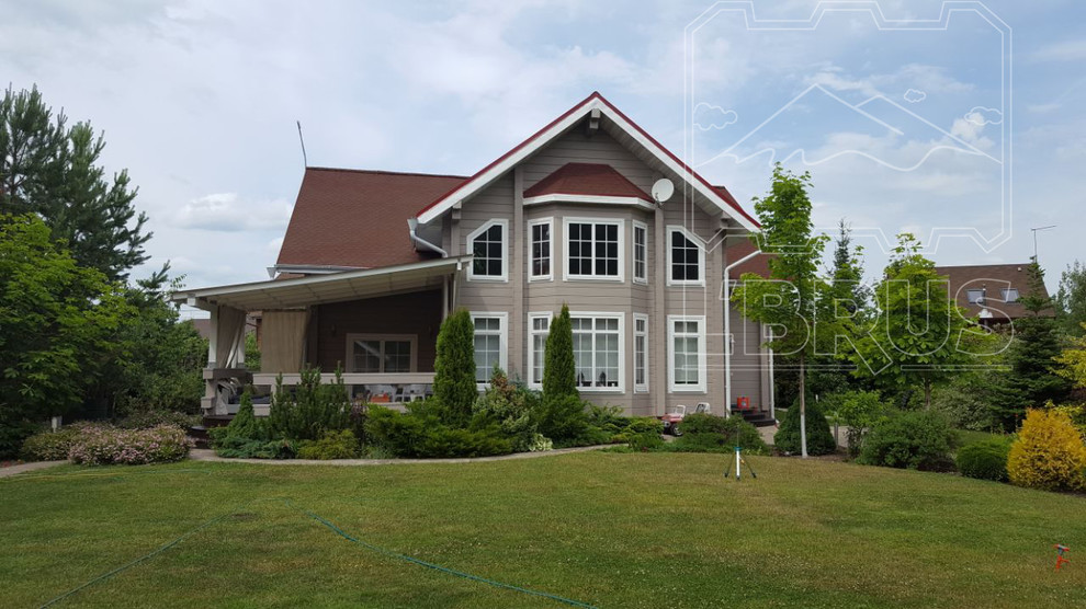 Обложка проекта: Стильный дома из клееного бруса в московской области