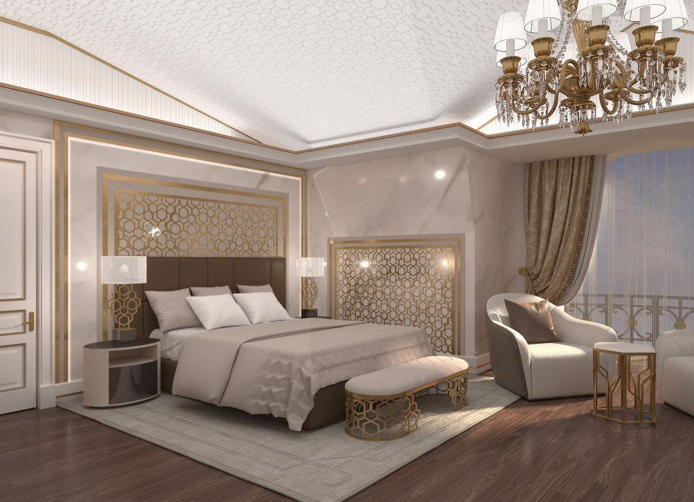 Обложка проекта: г.Москва , Спальня в стиле неоклассики