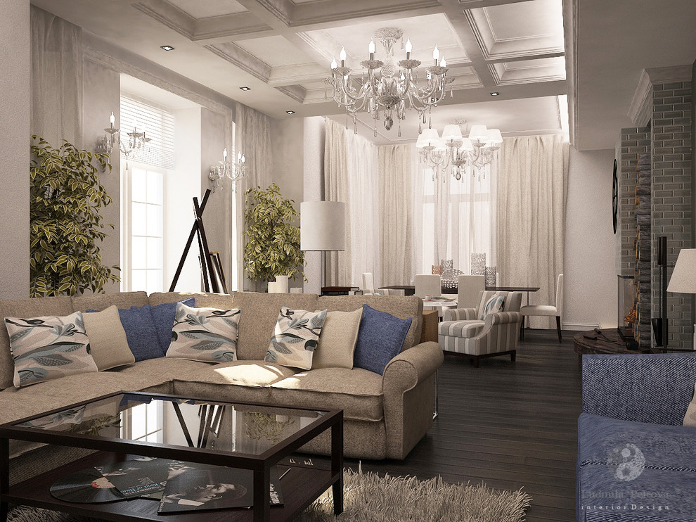 Гостиная-каминная