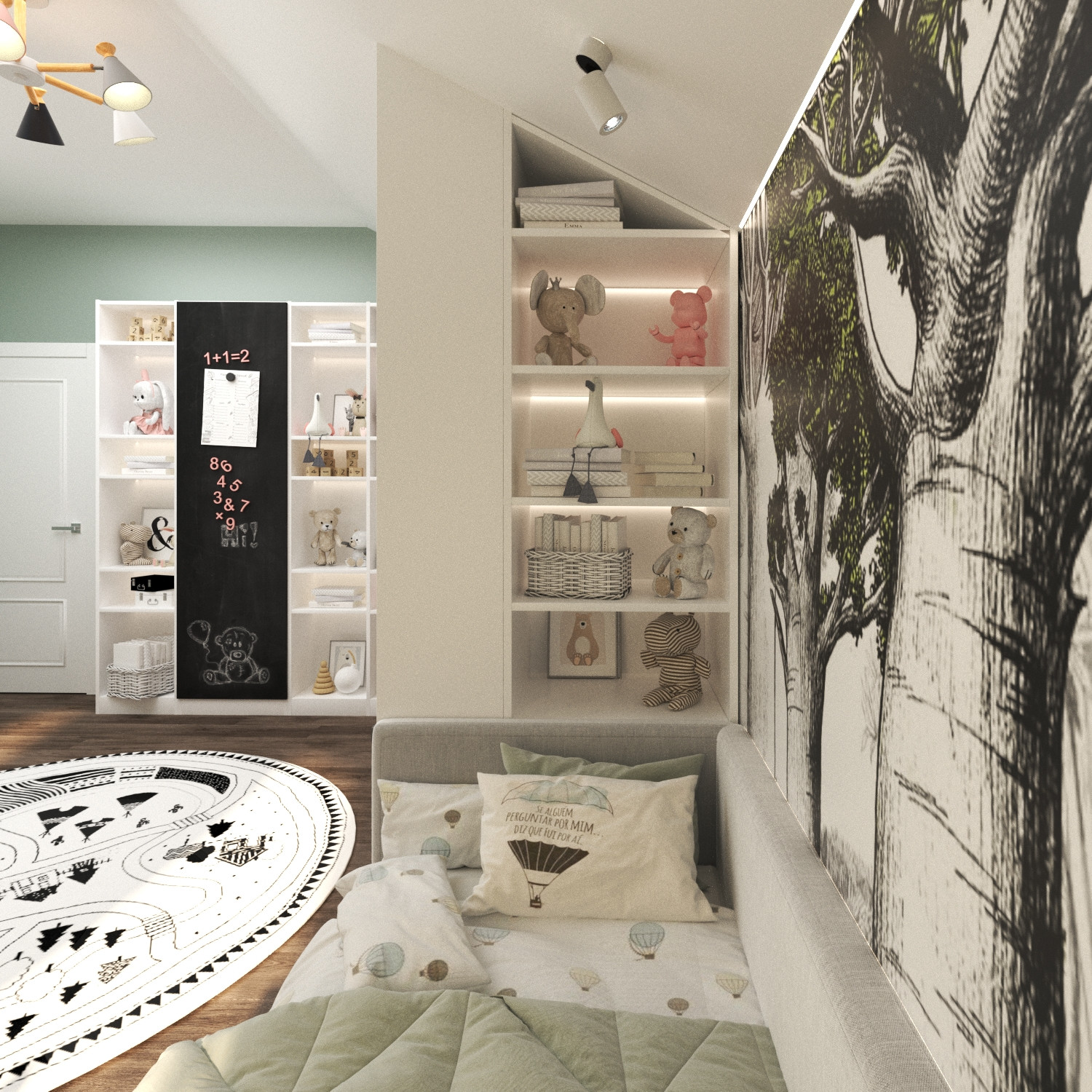 Яркий интерьер таунхауса