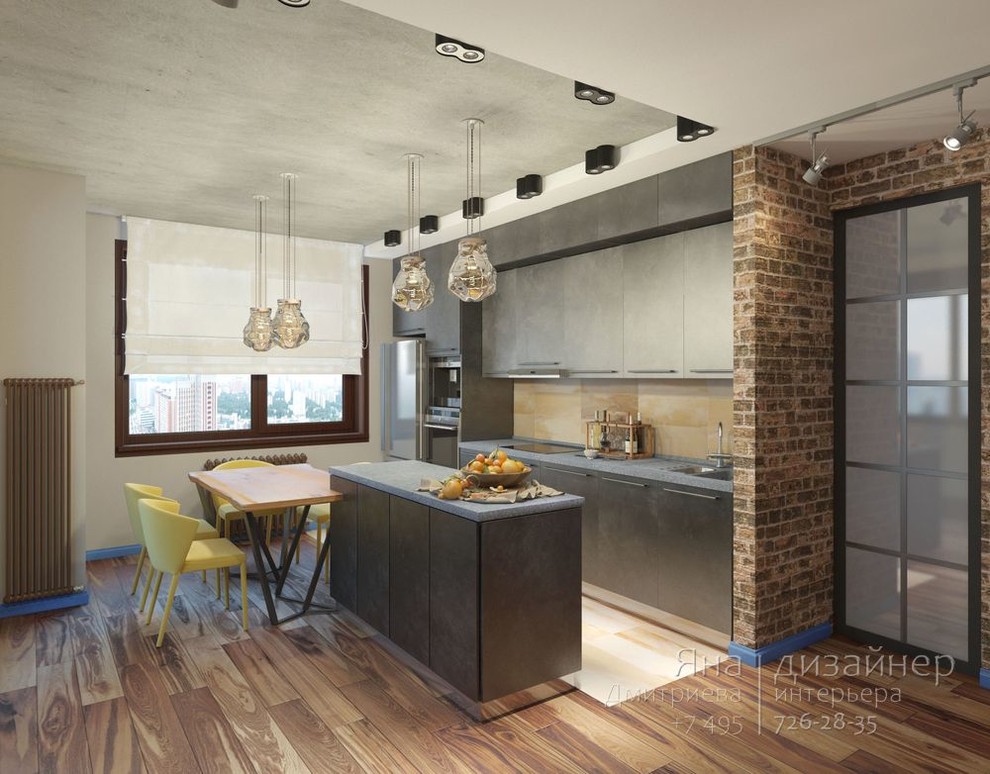 Квартира 170 м2. эклектика лофта и минимализма.