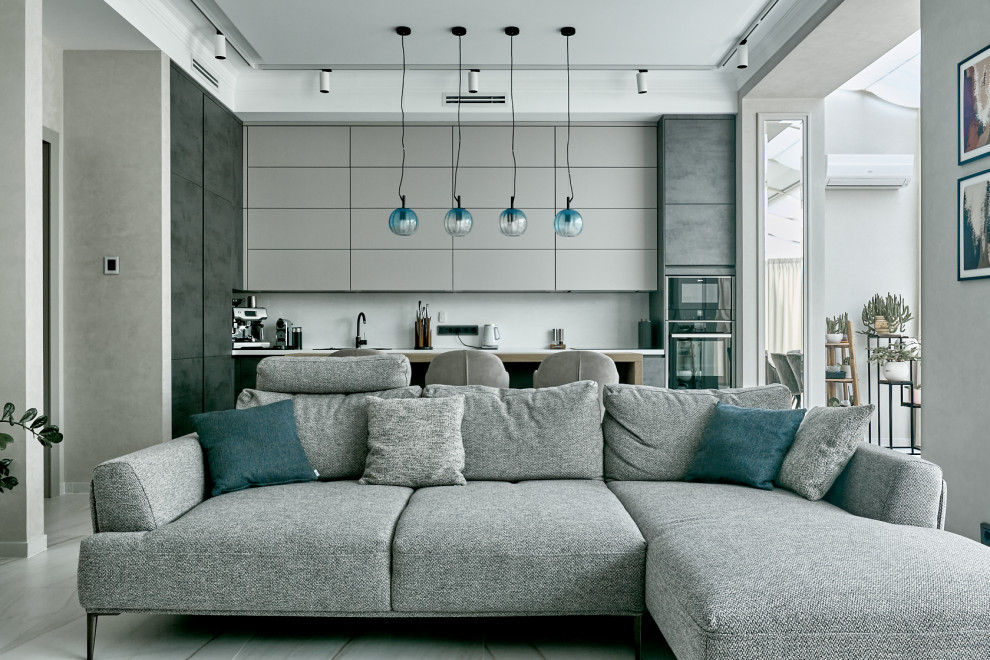 Houzz тур: Трехэтажный таунхаус с зимним садом для молодой семьи