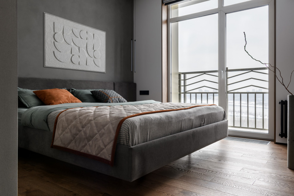 Брутальная трехкомнатная квартира 90 кв.м. с видом на реку