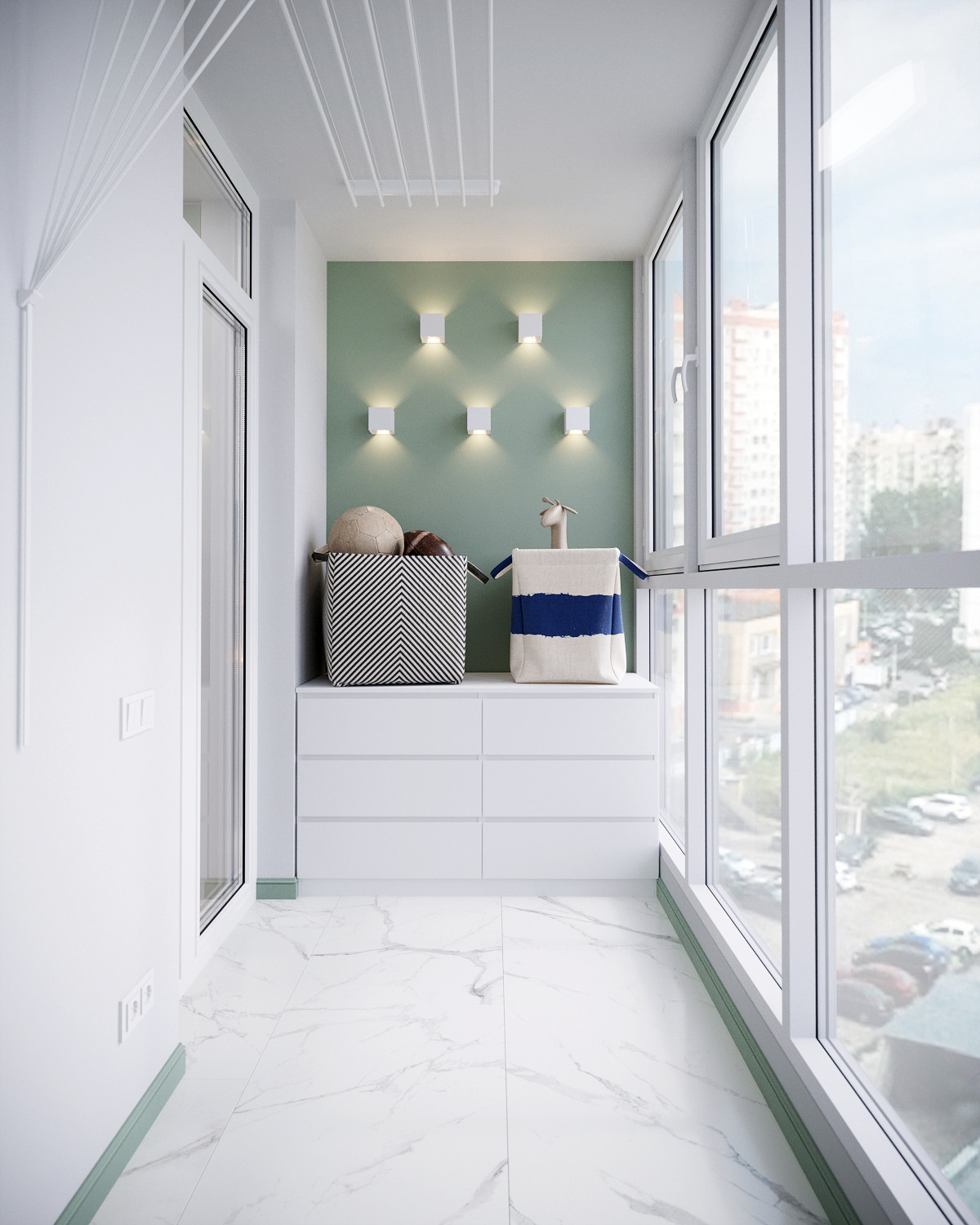 Зеленые акценты в ЖК на ул.Юбилейной