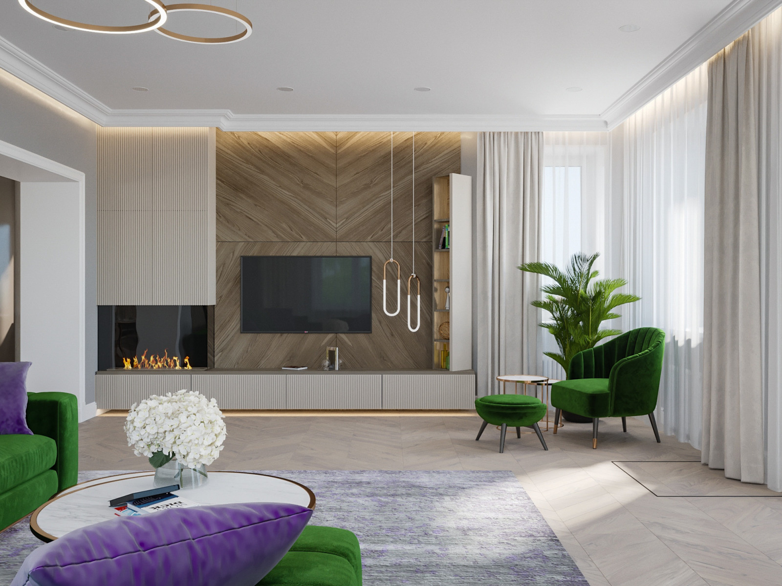 Дизайн загородного дома (1 этаж)