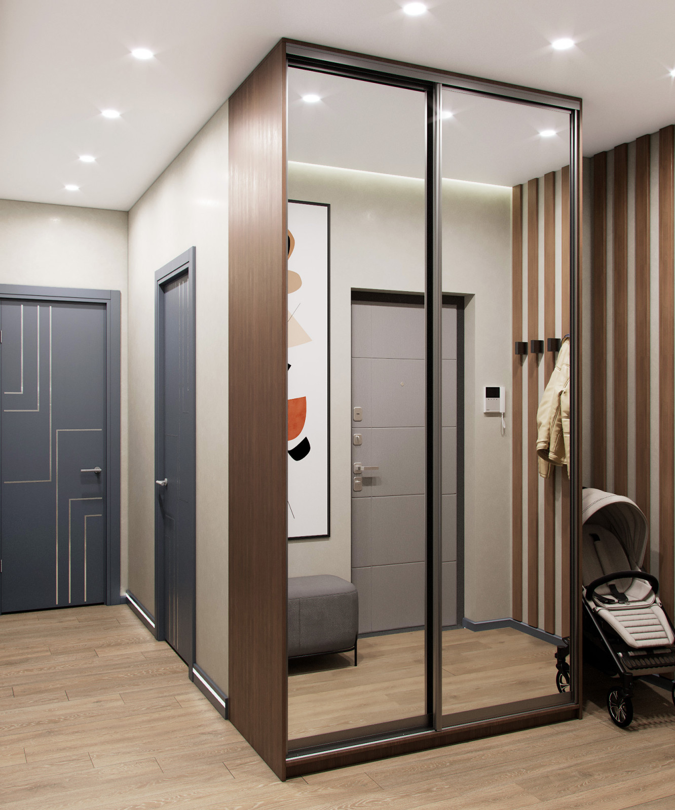 Дизайн двухкомнатной квартиры 44 м2