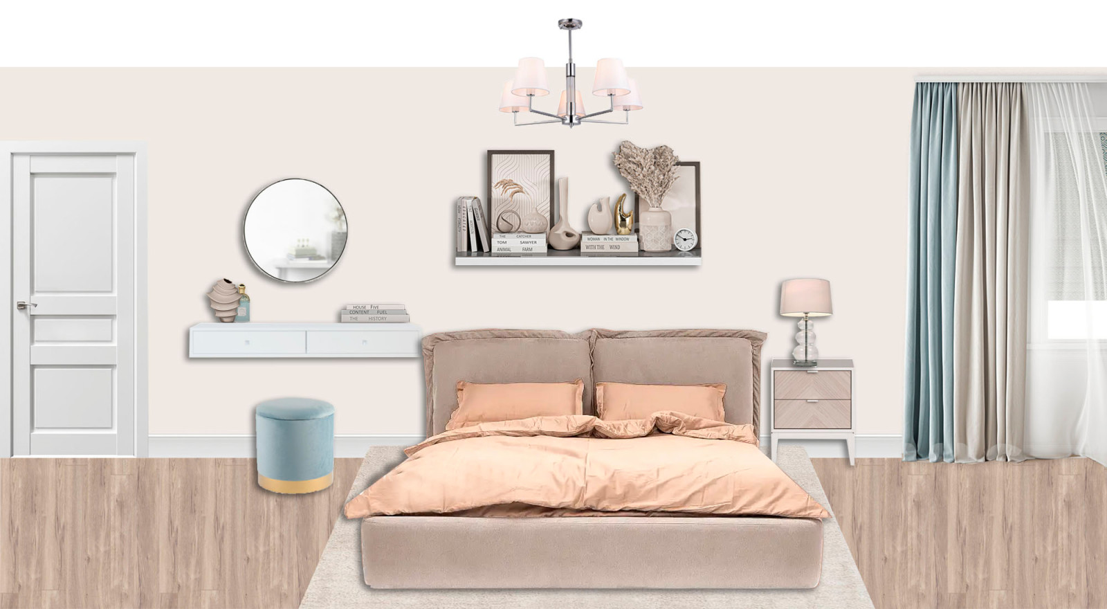 Обложка проекта: эскизный проект - спальня