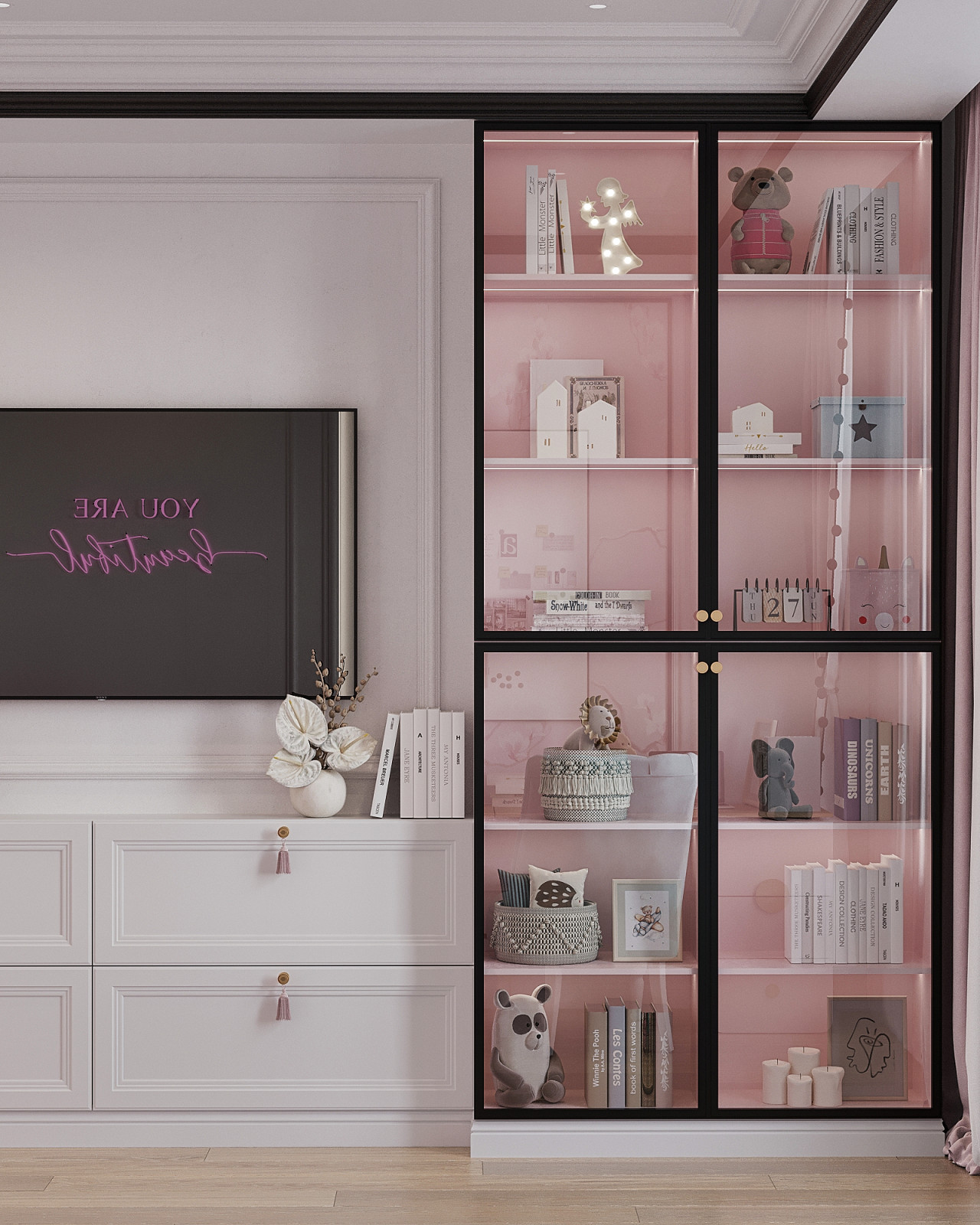 Стильный интерьер с элементами ар-деко в ЖК Петровский квартал на воде - 99 м2