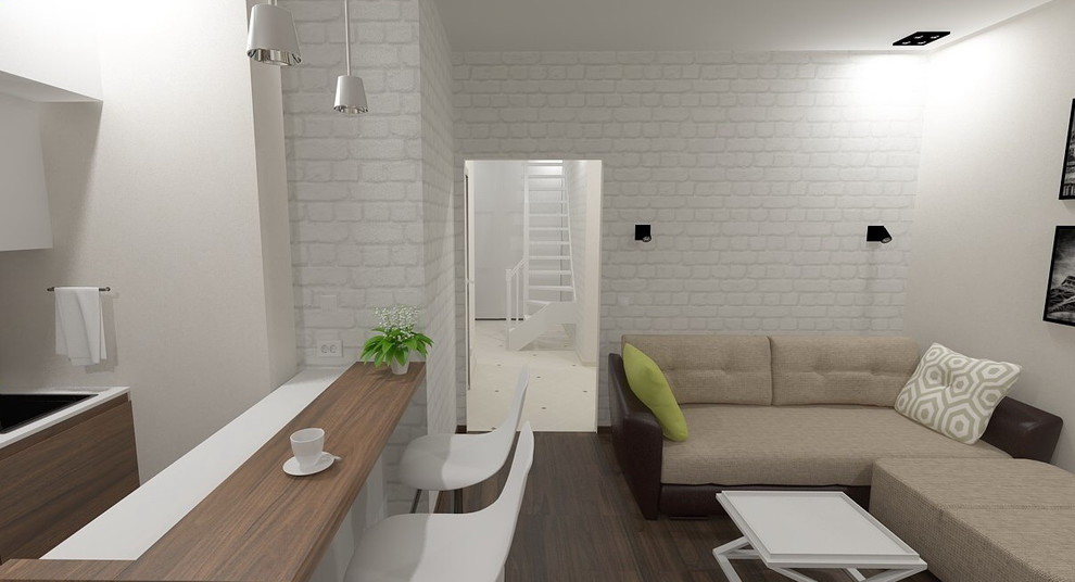 Кухня-гостиная ЖК Всеволожский штиль