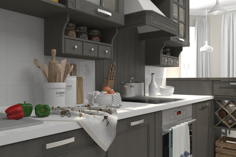 Дизайн проект кухонного гарнитура "Viva" неоклассика