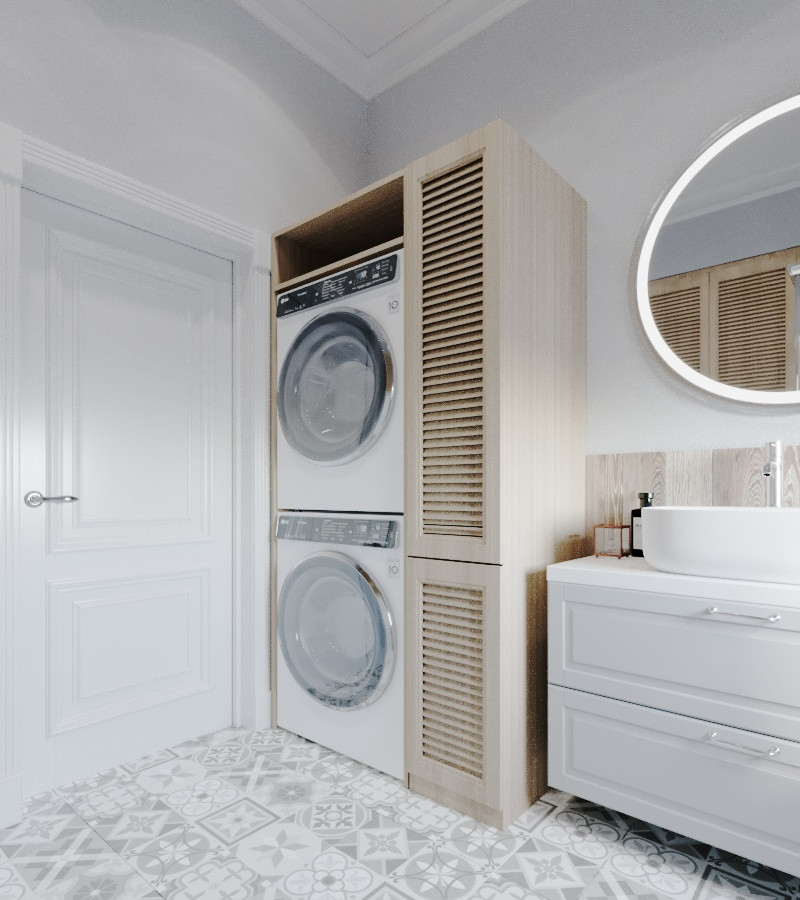 Обложка проекта: дизайн ванной комнаты в скандинавском стиле