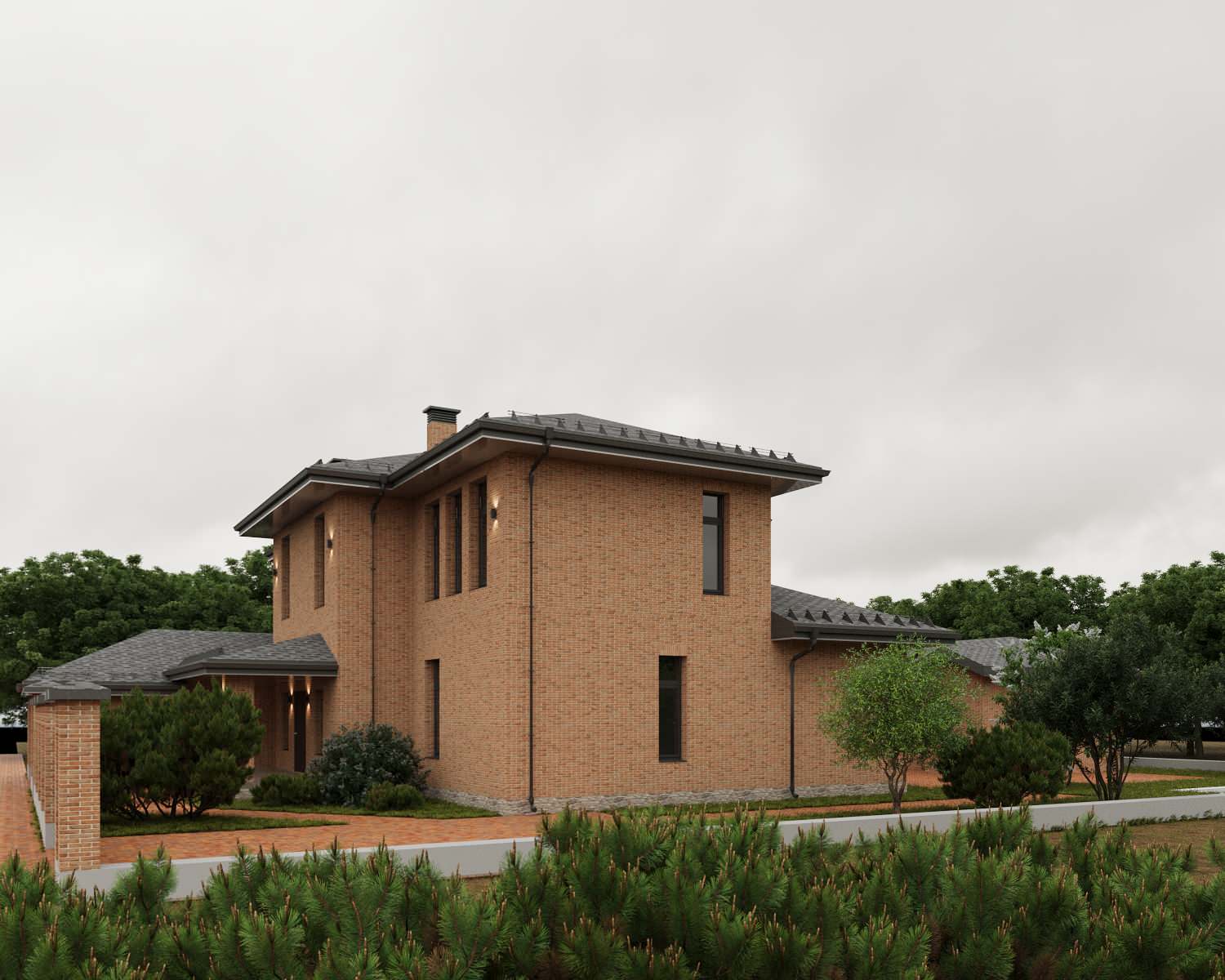 Обложка проекта: 2-х этажный дом в классическом стиле со вторым сетом