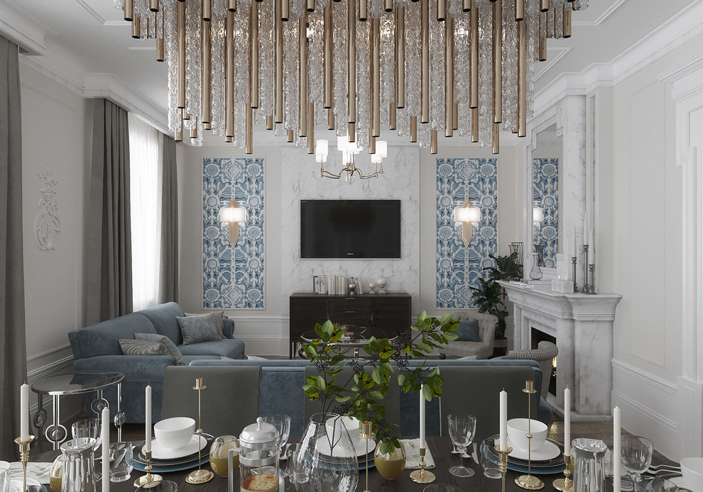 Обложка проекта: Гостиная современная классика