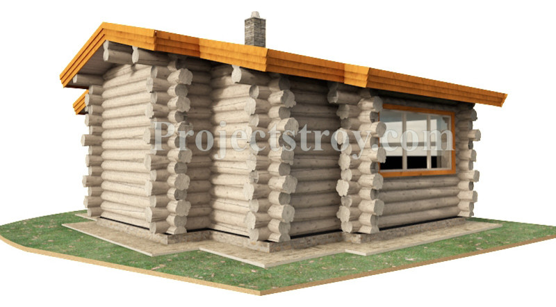 Беседка из рубленого бревна 7 на 8 м