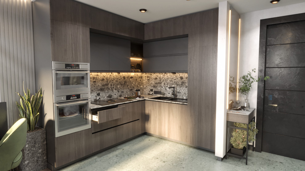 Modern khaki apt. by ACG Group