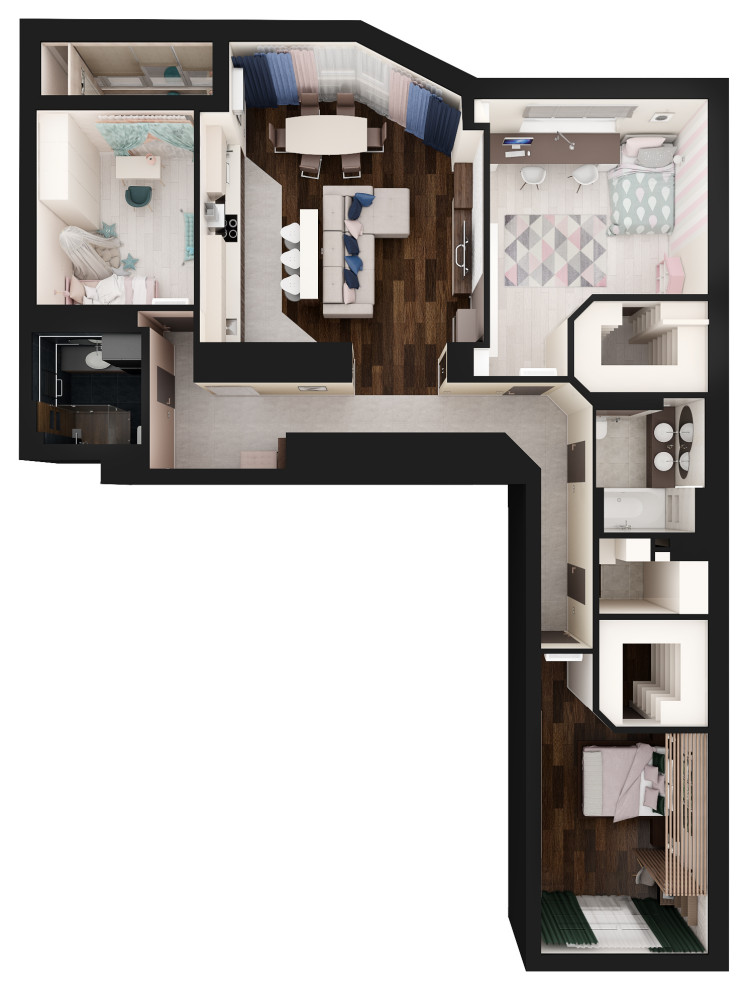 ЖК ДУБРОВКА 3К квартира 145 м2