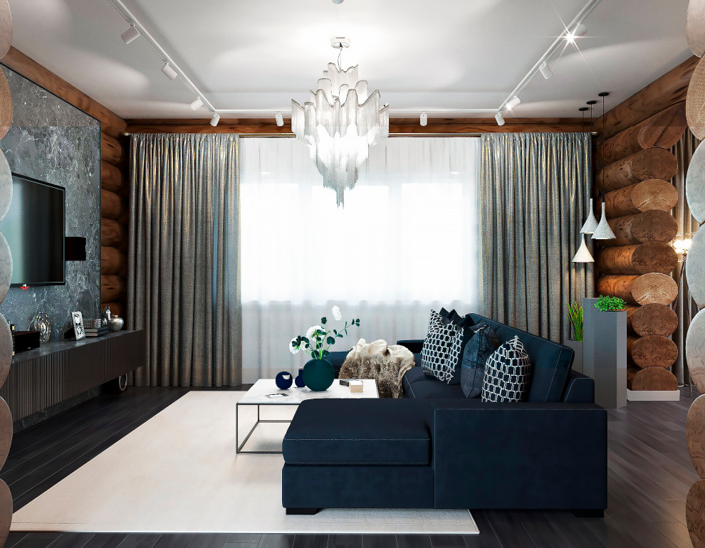 Дизайн-проект загородного дома из дикого бруса