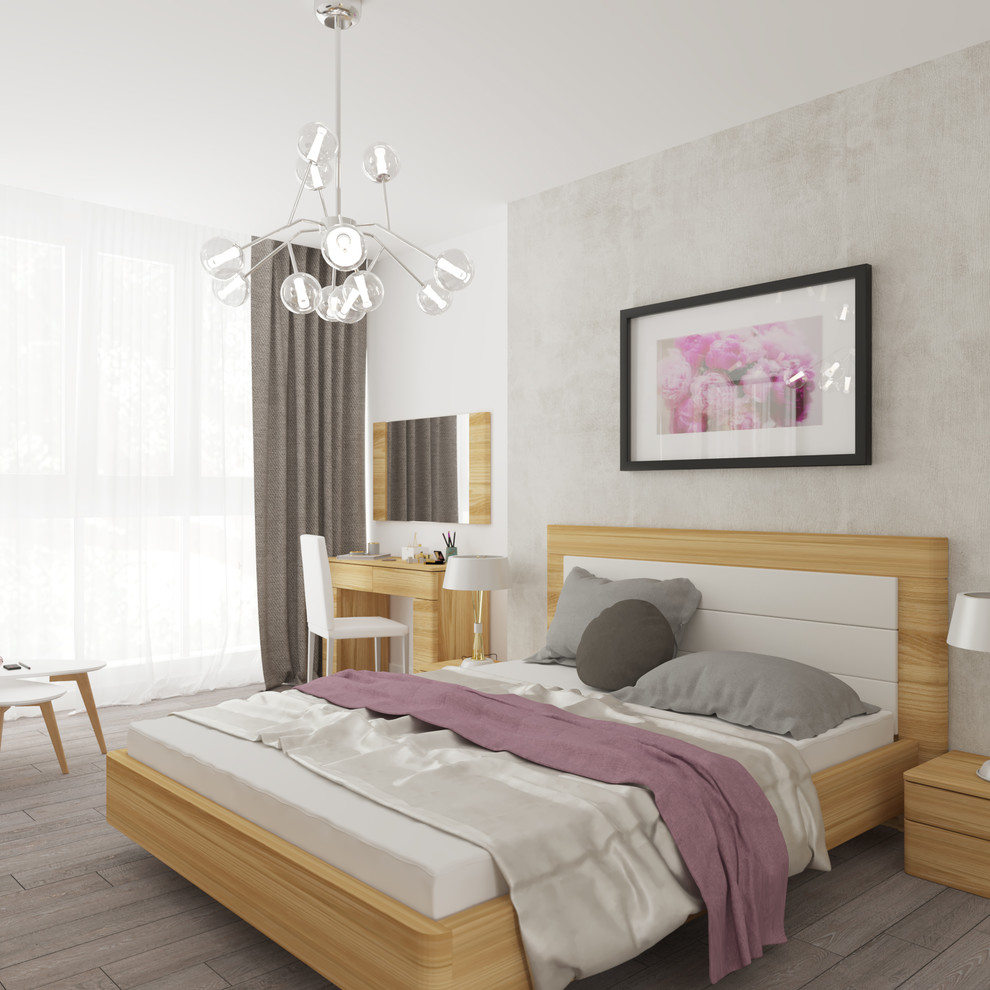 Нежная спальня с пионами