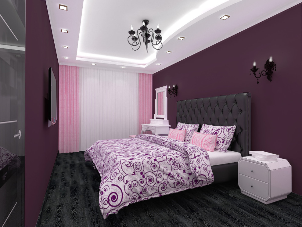 Обложка проекта: Классическая спальня в фиолетовых тонах