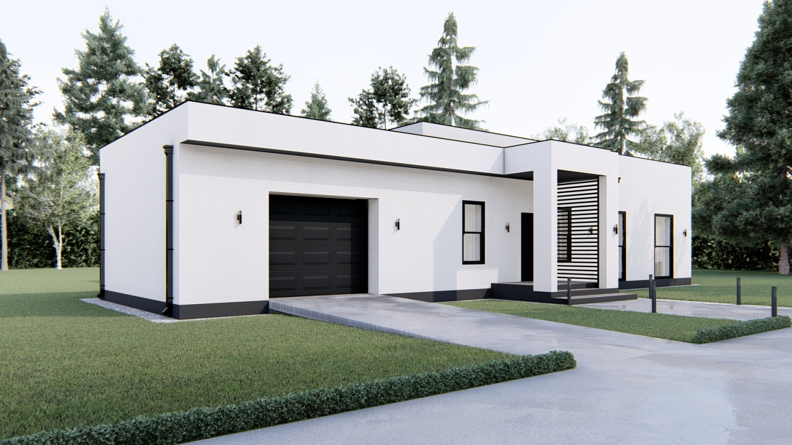 Проект одноэтажного жилого дома