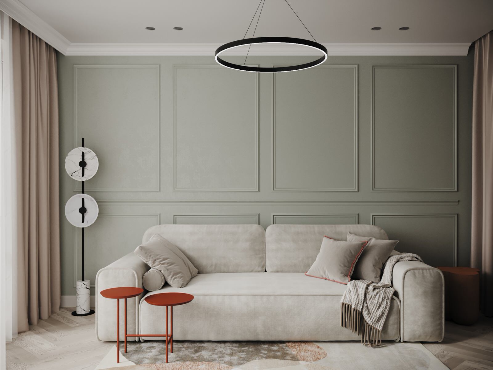 Уютная квартира в спокойных светлых оттенках