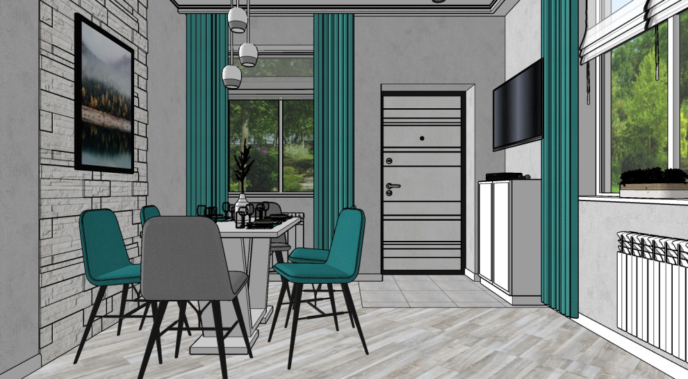 Кухня-столовая вид Б