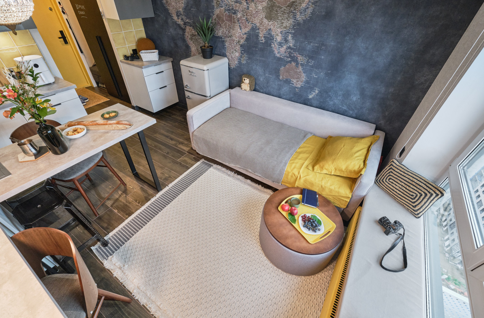 Интерьерная съёмка студии 19 кв.м. на Братиславской (Москва)