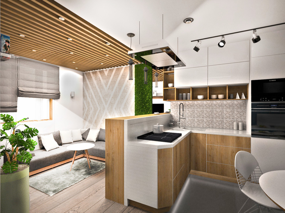 гостиная с кухней